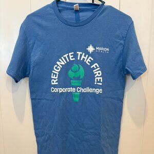 Ignite the Fire Corporate Challenge Marion Health tee shirt, S, Jerzees